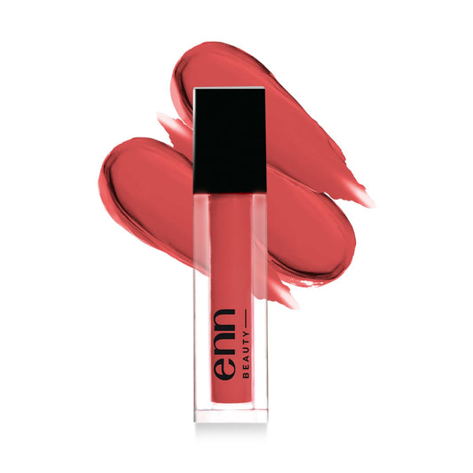 Enn Beauty Semi Matte Pink Liquid Lipstick, Long Lasting Waterproof Non Transfer Smudge Proof, Coral Cooler - 1.5ml - SaumyasStore