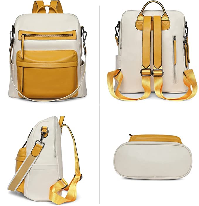 ProArch Premium Leather Convertible Backpack Handbag Sling Bags for Women (YF) - SaumyasStore