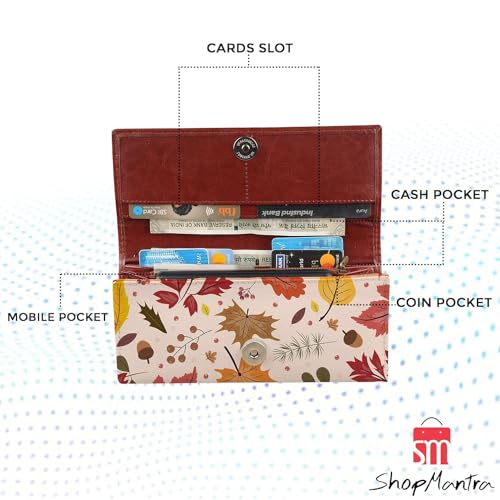 ShopMantra Wallet for Women's | Women's Wallet | Clutch | Vegan Leather | Holds Upto 6 Cards | 2 Notes and 1 Coin Compartment | Magnetic Closure | Multicolor - SaumyasStore
