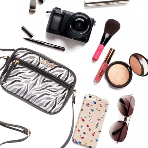 SACCI MUCCI Boxy Shoulder Sling Crossbody Bag for Women, Stylish Sling Bag For Girls, Ladies Purse, Shoulder Bag, Gift for Girls - Wave Botanical (Black) - SaumyasStore