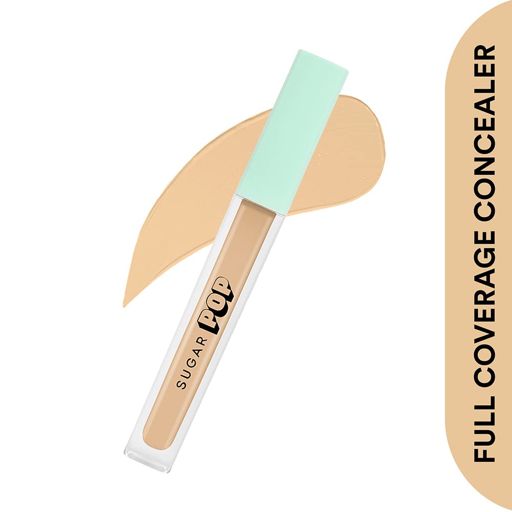SUGAR POP Full Coverage Concealer – 03 Peanut for Medium to Dusky Skin Tone | Waterproof | Easy to Blend | Rich Matte Finish | 4 ml - SaumyasStore