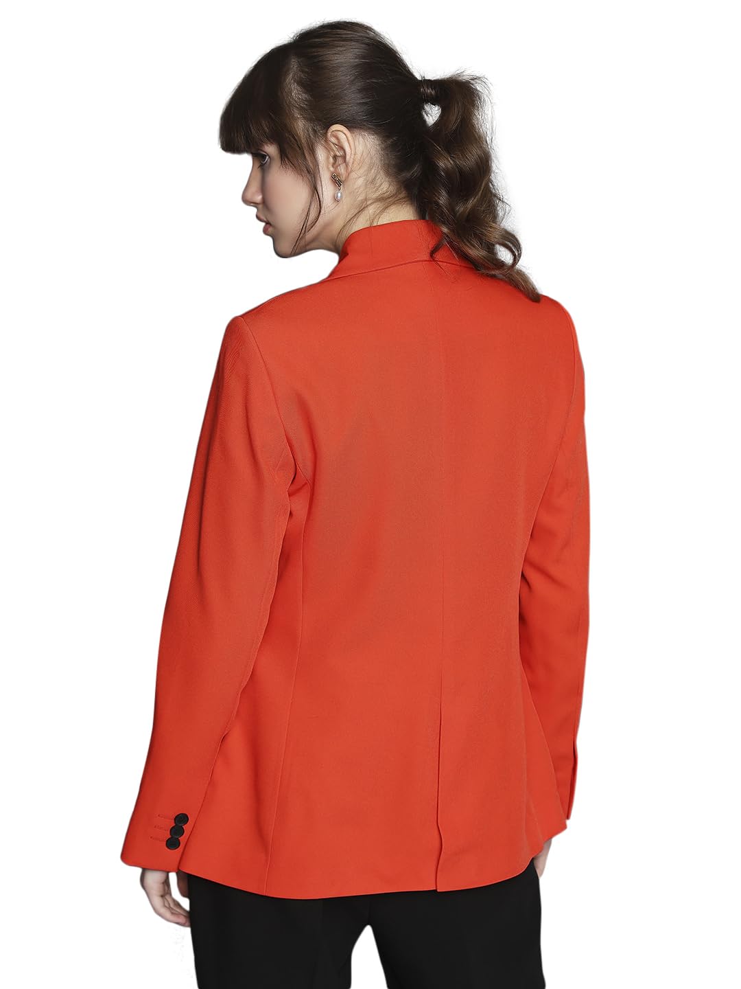 VERO MODA Women's Regular Blazer (10306955-Red Alert_Red - SaumyasStore