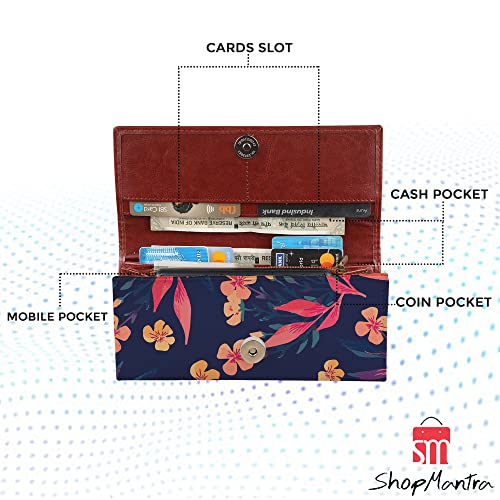 ShopMantra Wallet for Women's | Women's Wallet |Clutch |Vegan Leather | Holds Upto 6 Cards | 2 Notes and 1 Coin Compartment | Magnetic Closure | Multicolor - SaumyasStore