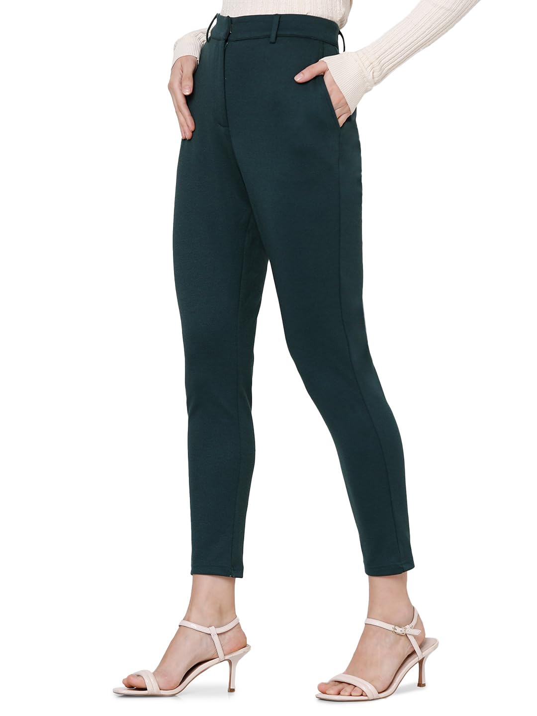 VERO MODA Women's Slim Pants (Ponderosa Pine) - SaumyasStore