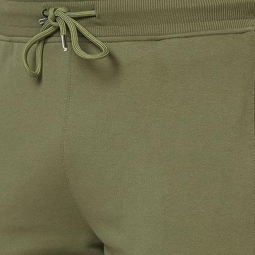 Giordano Men's Mid-Rise Slim Fit Joggers - Olive - SaumyasStore