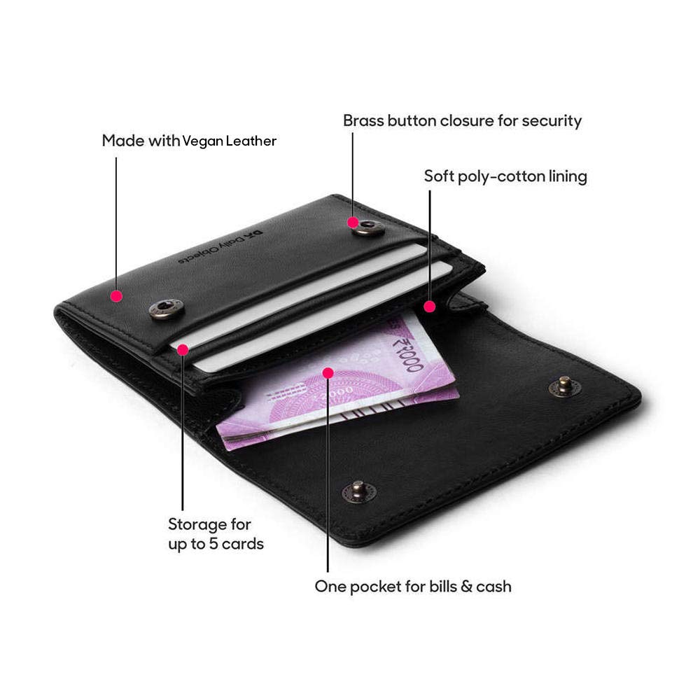 Dailyobjects Leather Women Men's Wallet(Lush Midnight) - SaumyasStore