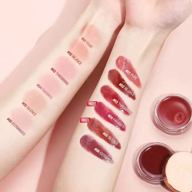 COSLUXE O TWO O 2 in 1 Hydrating Gloss Lip & Cheek Balm Semi-Matte Finish 6g (05 SILENCE) - SaumyasStore