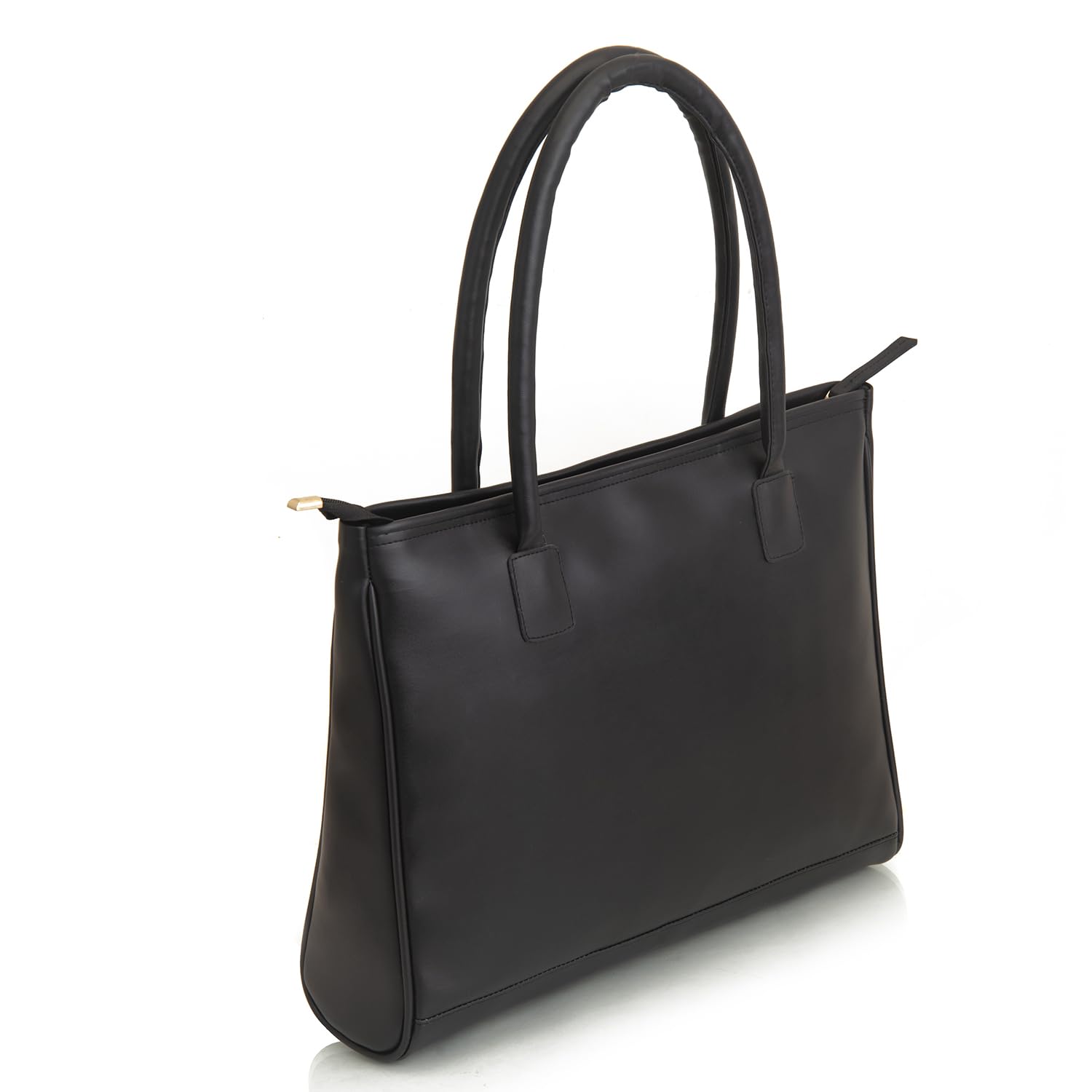 SACCI MUCCI Women's Tote Bag | Tote Bags For Women with Padded Laptop Compartment | Big Shoulder Bag for Office- Cute Monk Design Print (Black) - SaumyasStore