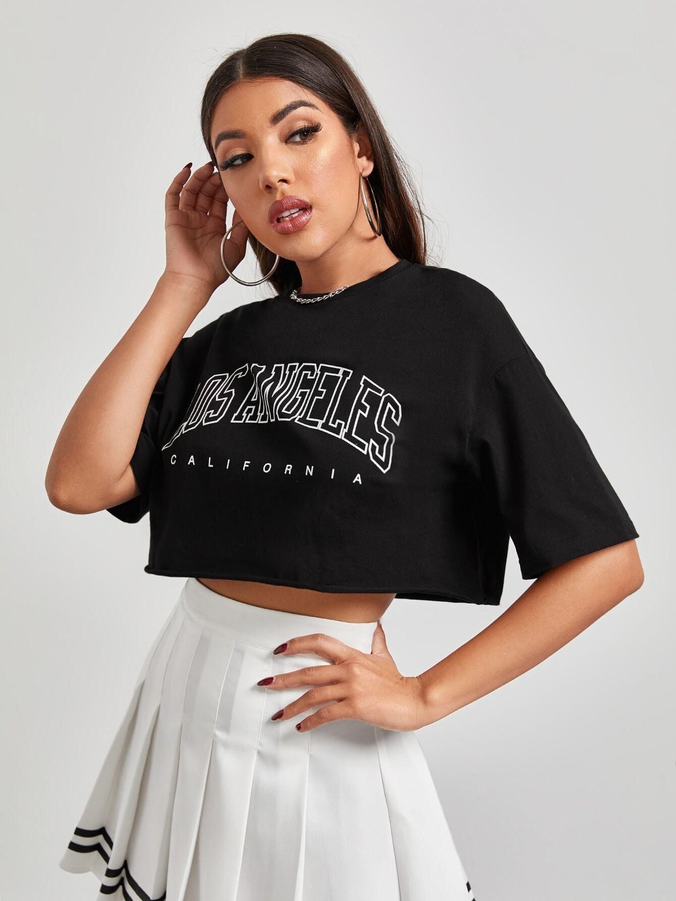 AAHWAN Women's Typography Front Print Crop Top - SaumyasStore