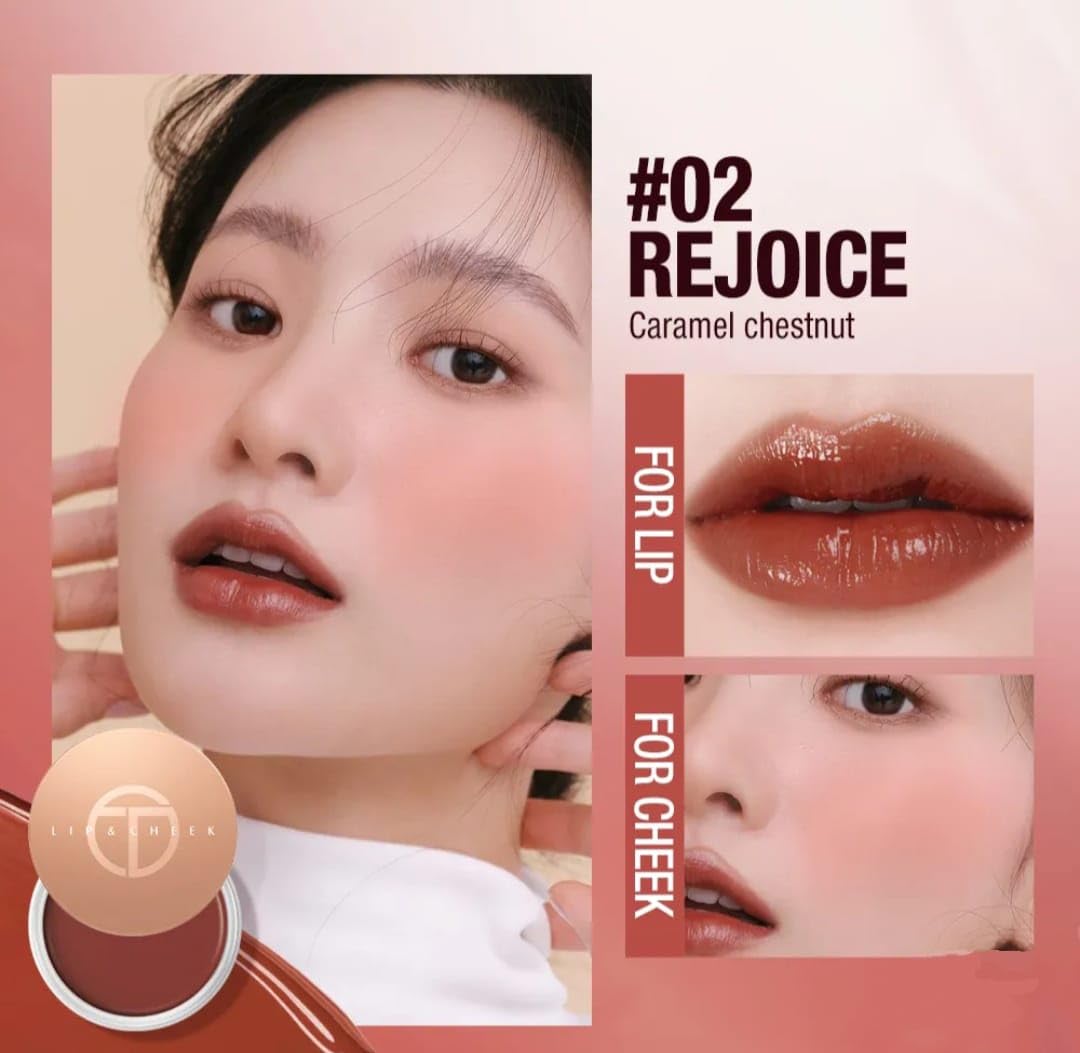COSLUXE O TWO O 2 in 1 Hydrating Gloss Lip & Cheek Balm Semi-Matte Finish 6g (05 SILENCE) - SaumyasStore