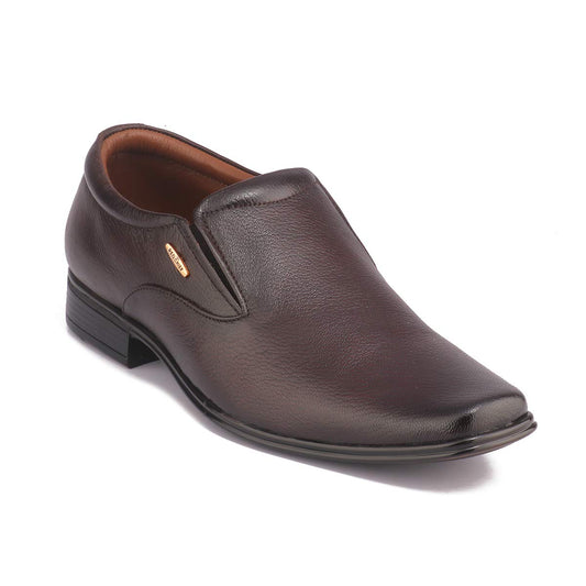 Red Chief Dark Brown Leather Formal Slip on Shoes for Men_Size 10_UK_RC1999 095 - SaumyasStore