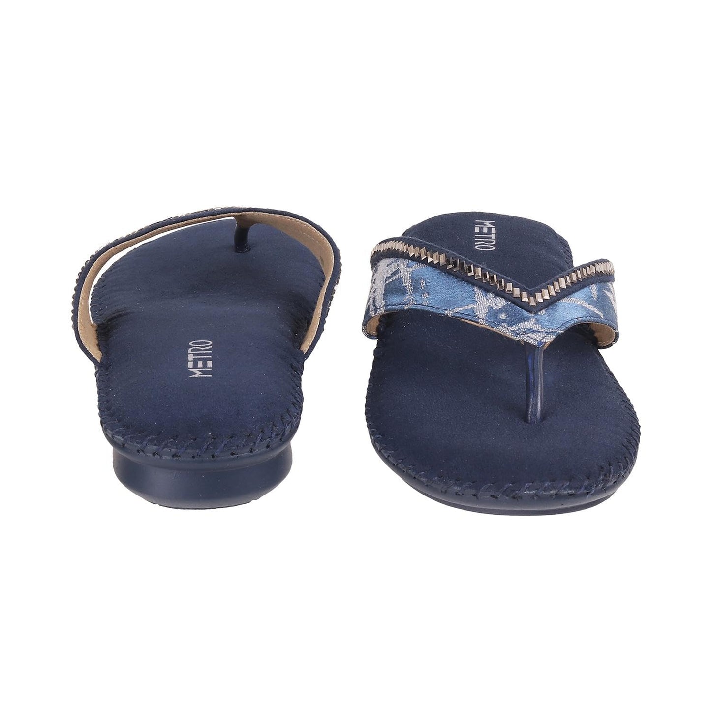 Metro Women Blue Flat Comfort Sandal UK/7 EU/40 (44-32) - SaumyasStore