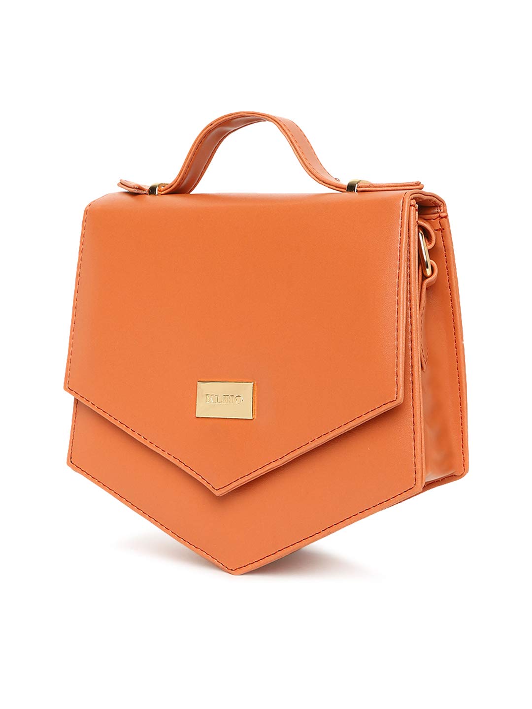 KLEIO PU Vibrant Unique Shape Cross Body Sling Hand Bag For Girls Women Ladies (Tan) (HO8012KL-TA) - SaumyasStore