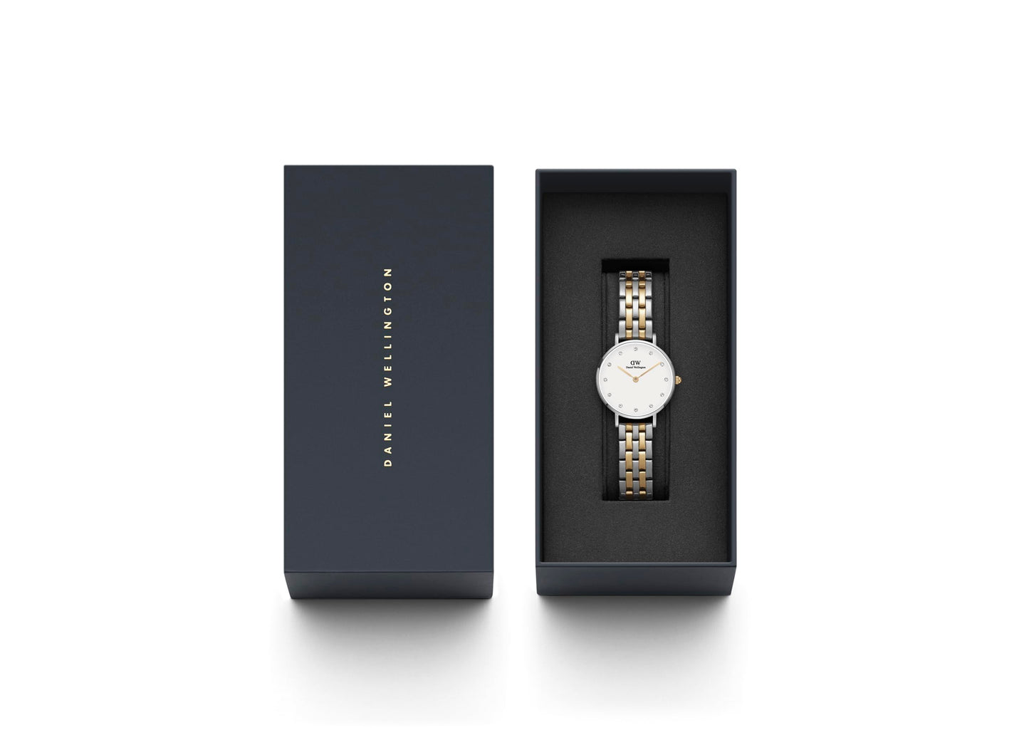 Daniel Wellington Petite Lumine 28 5-Link White Women Analogue Watch - SaumyasStore