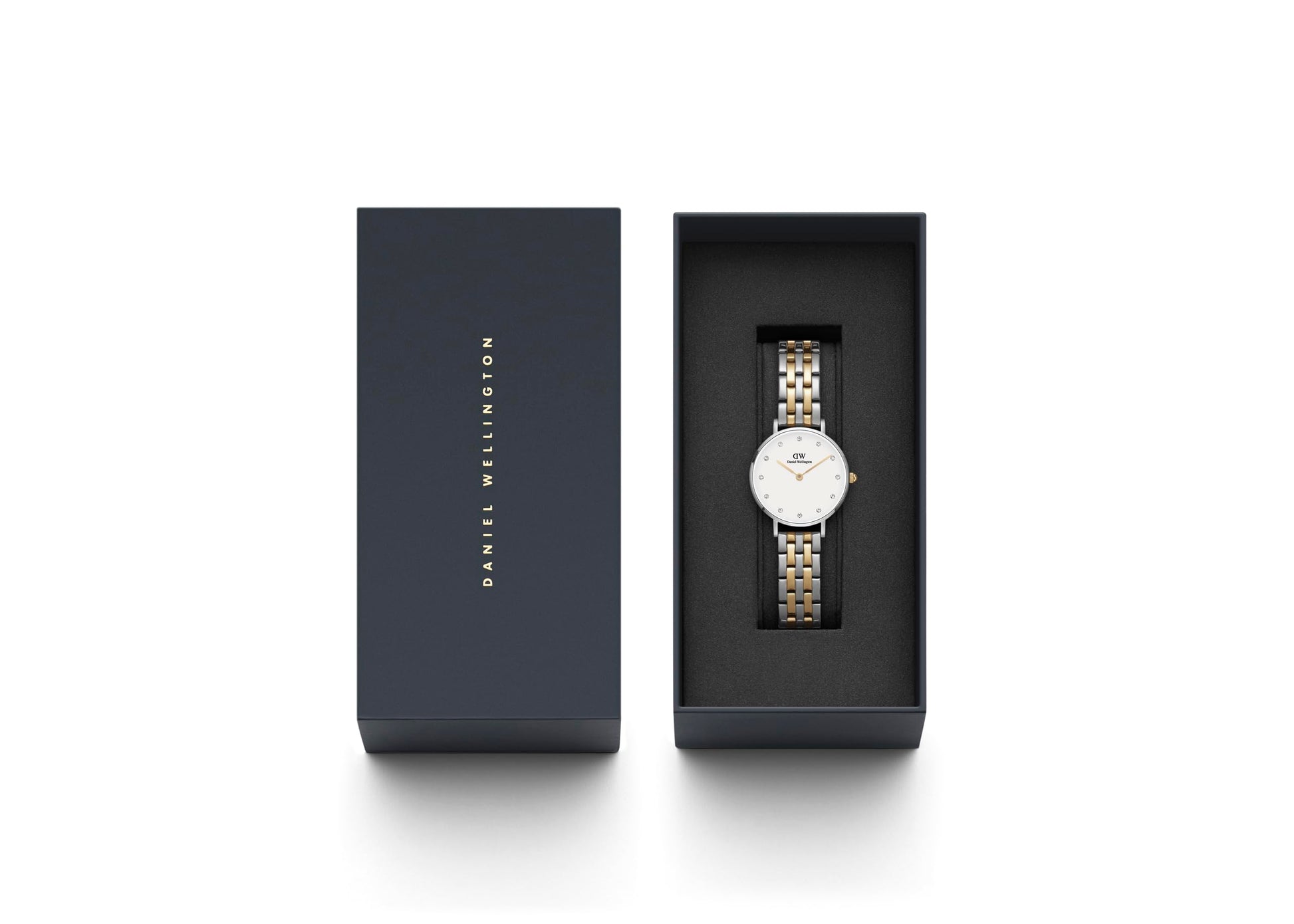 Daniel Wellington Petite Lumine 28 5-Link White Women Analogue Watch - SaumyasStore
