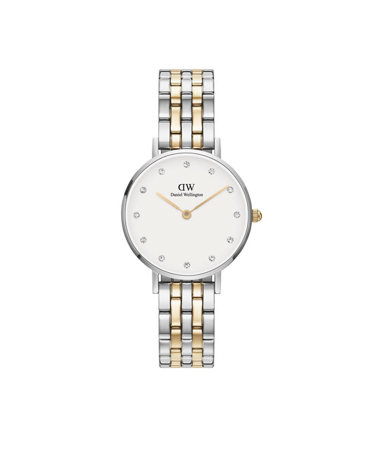 Daniel Wellington Petite Lumine 28 5-Link White Women Analogue Watch - SaumyasStore