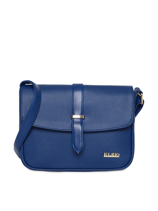KLEIO Stylish PU Sling Bag for Women/Girls (Royal Blue) (HO8016KL-RB) - SaumyasStore
