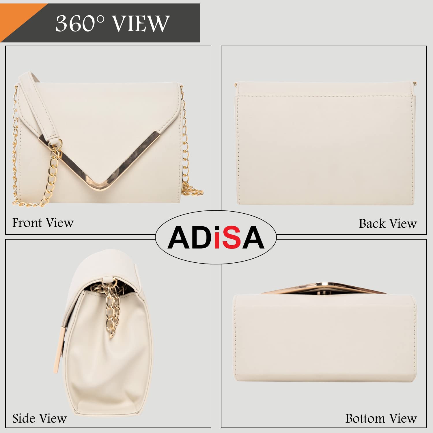 ADISA Women's Sling Bag (Off White) - SaumyasStore