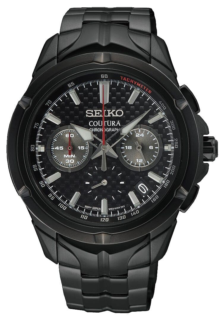 Seiko Essentials SS Quartz Chrono Black Dial-SSB443P1 - SaumyasStore