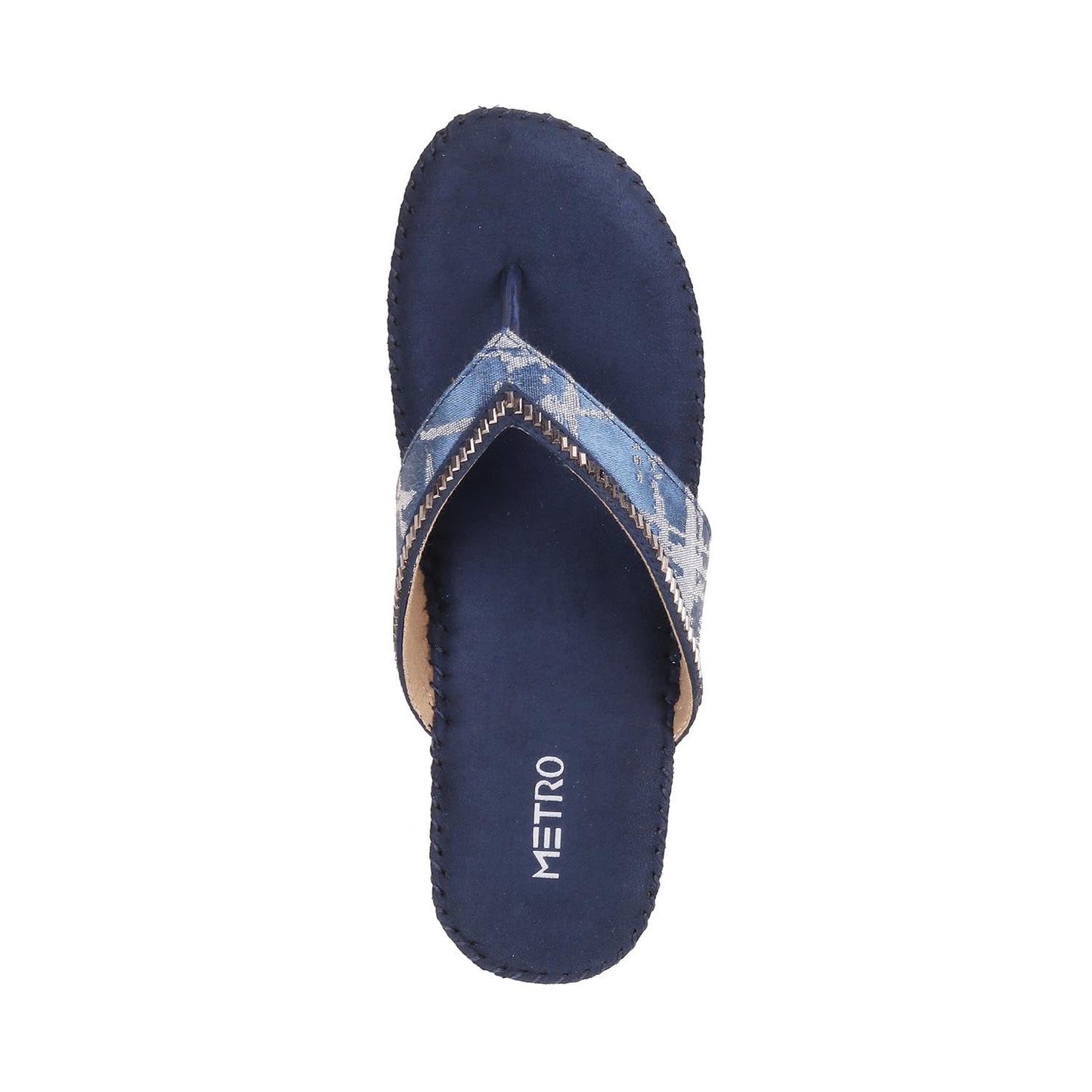 Metro Women Grey Wedge Heel Comfort Sandal - SaumyasStore