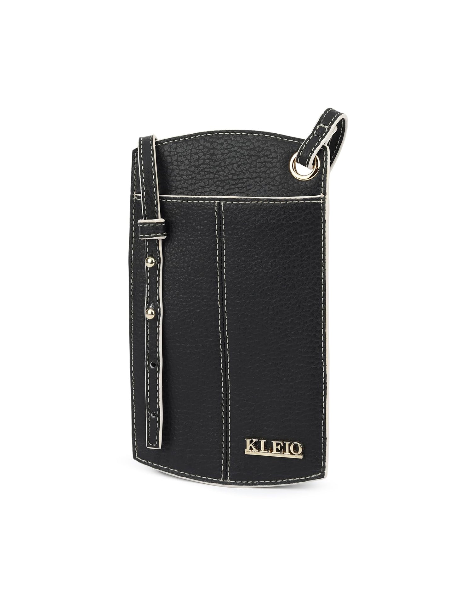 KLEIO Vegan Leather Small & Sleek Mobile Pouch Sling Crossbody Bag with Adjustable Sling and Card Slots for Women & Girls - SaumyasStore