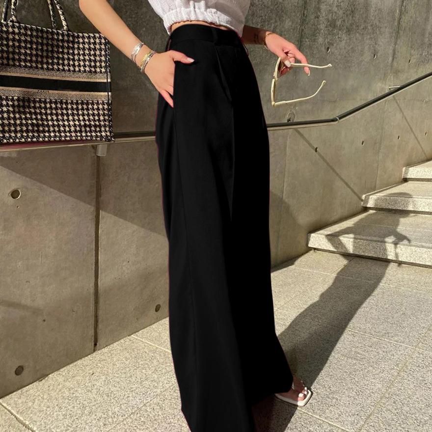 AAHWAN Women's Polyester Solid Flared Trouser - SaumyasStore