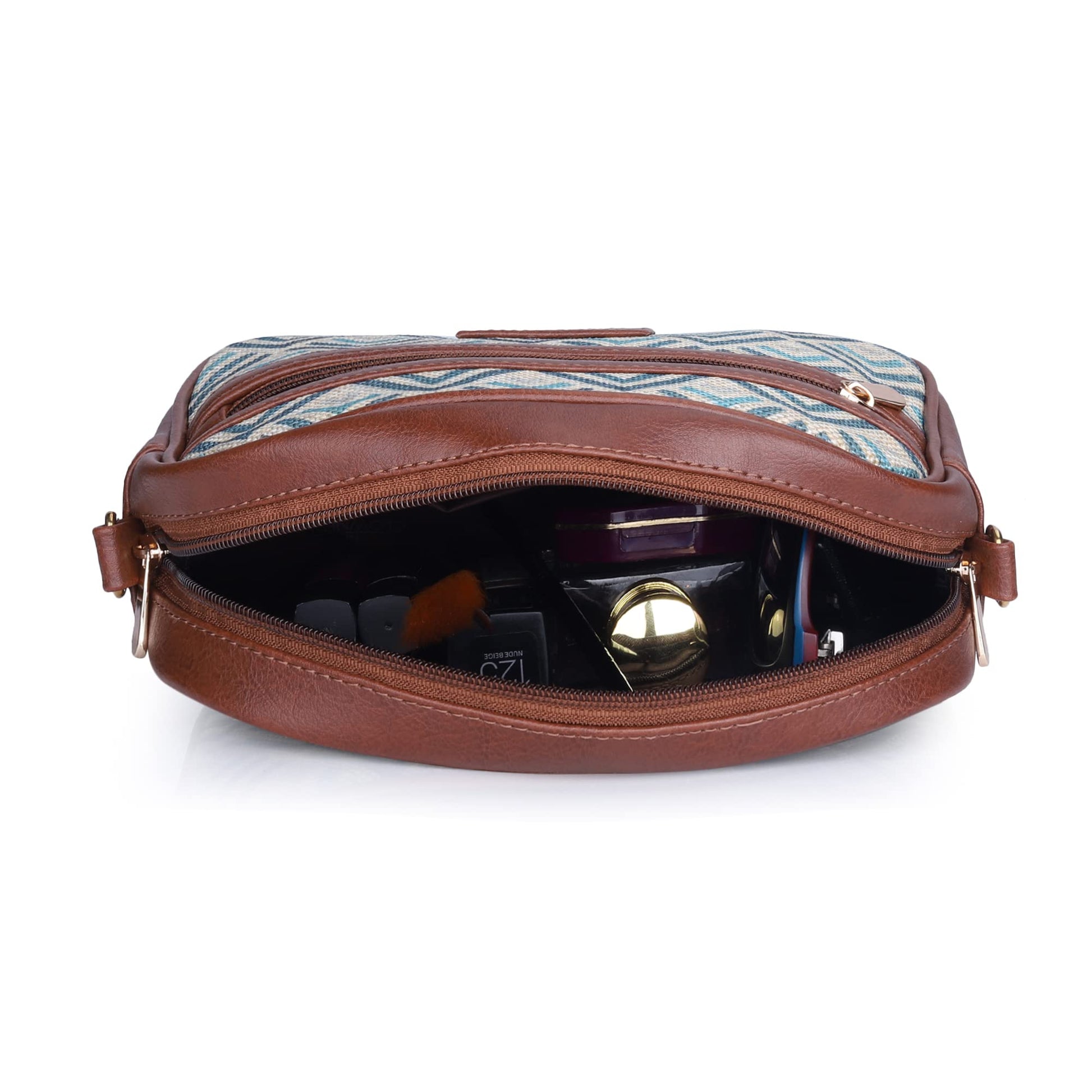 THE CLOWNFISH Nyra Polyester Crossbody Sling Bag For Women Casual Party Bag Purse With Adjustable Shoulder Strap., White - SaumyasStore