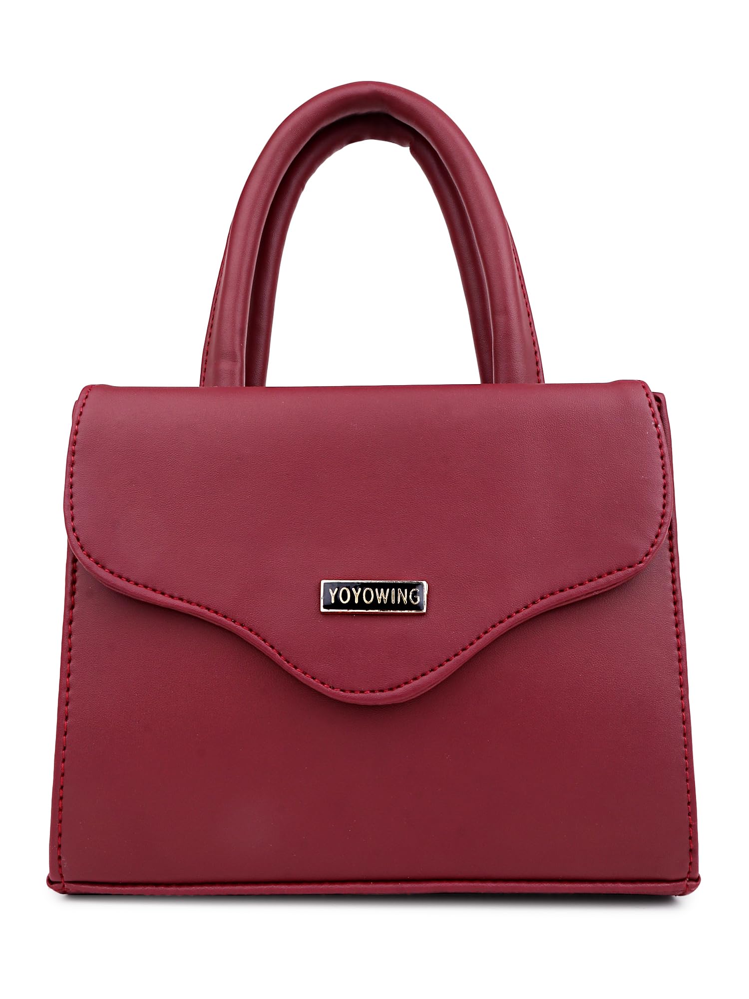 YOYOWING Hand bag for women Synthetic Leather Cross body Ladies sling purse travel shoulder strap (Cherry) - SaumyasStore