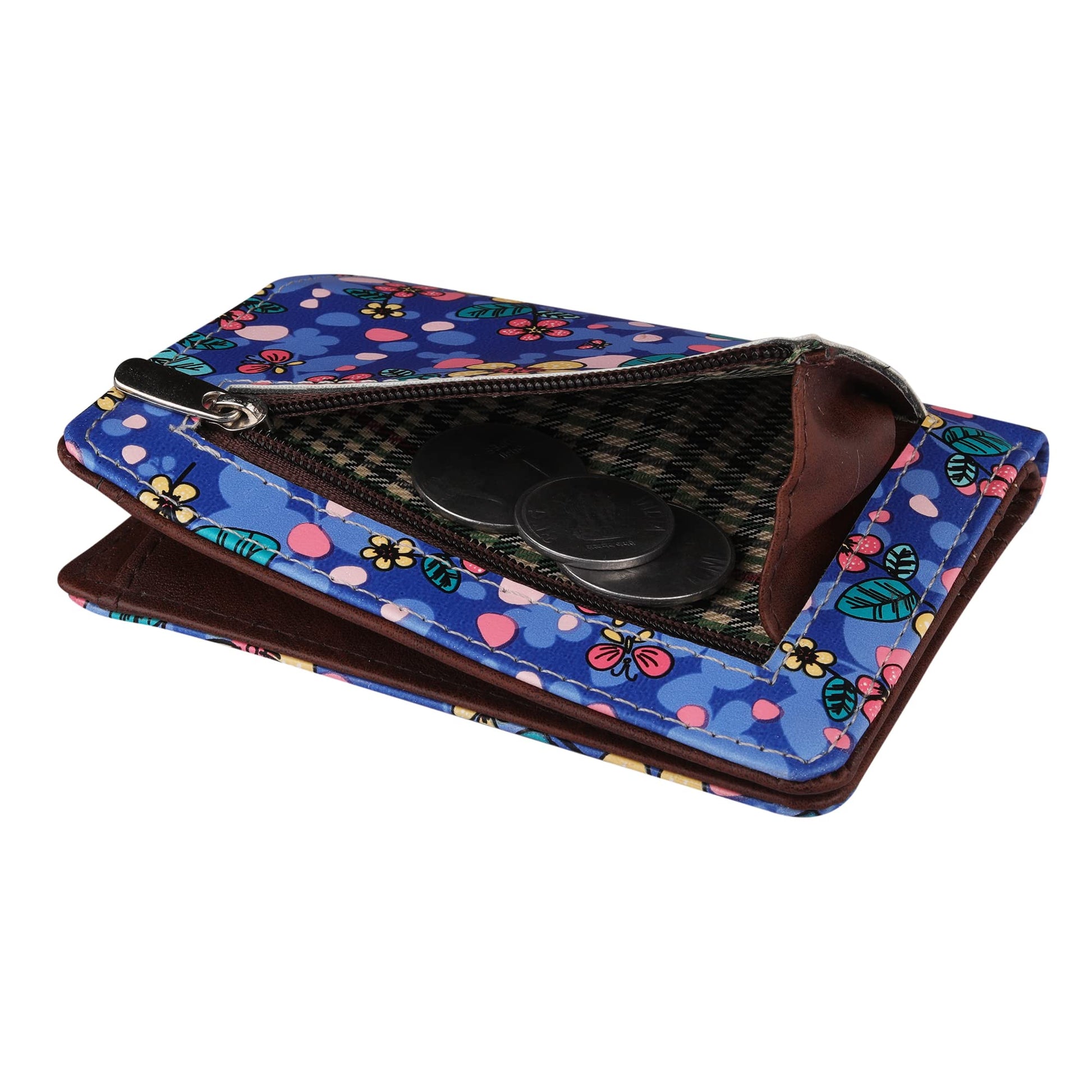 ShopMantra Women Printed Small Wallet | Small Wallet for Women's | Women Purse | Premium Vegan Faux Leatherette Small Pocket Organizer | Coin | Card | Light Blue - SaumyasStore