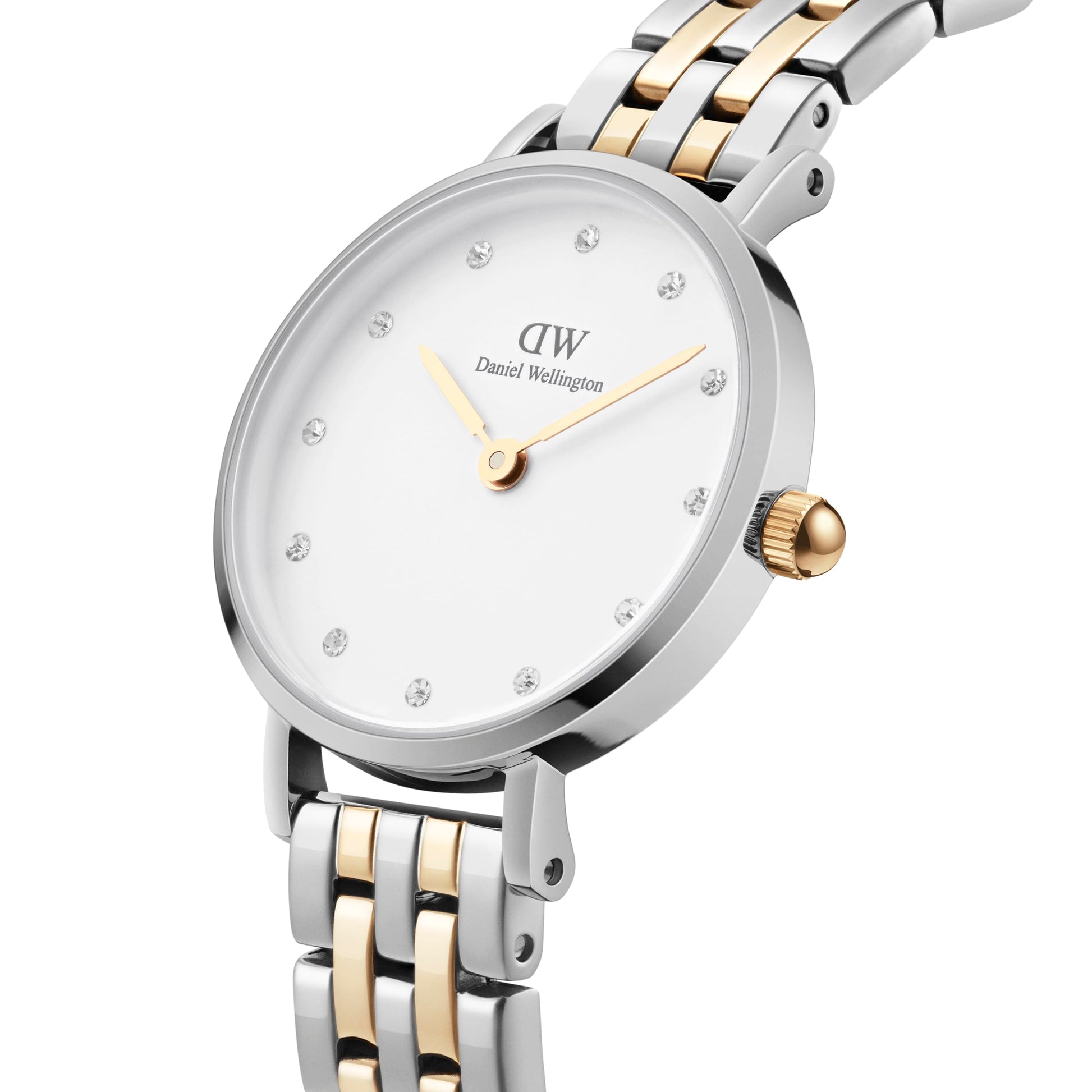 Daniel Wellington Petite Lumine 28 5-Link White Women Analogue Watch - SaumyasStore