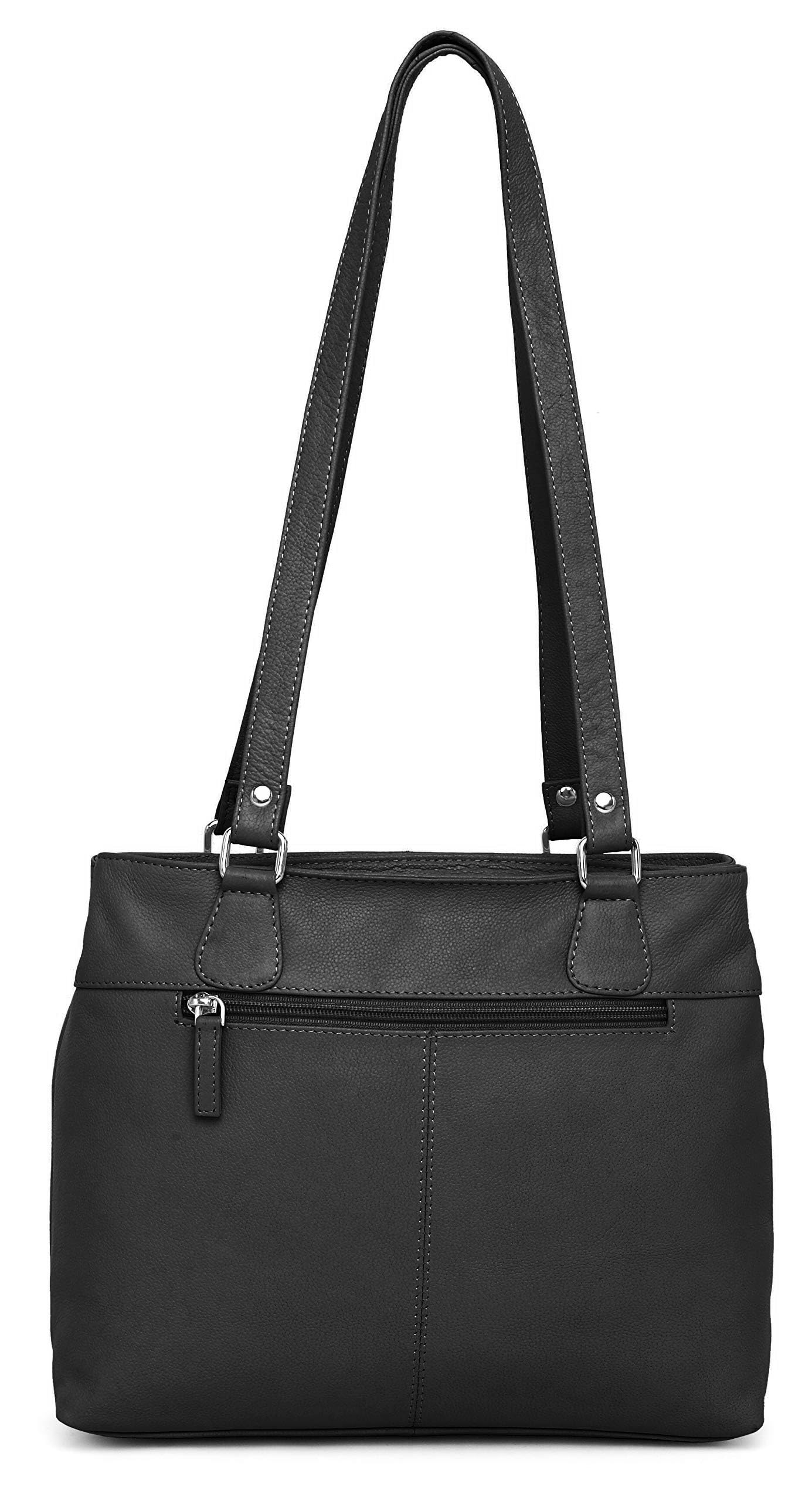 WildHorn� Genuine Leather Ladies Crossbody Bag | Hand Bag |Shoulder Bag with Adjustable Strap for Girls & Women (BLACK) - SaumyasStore