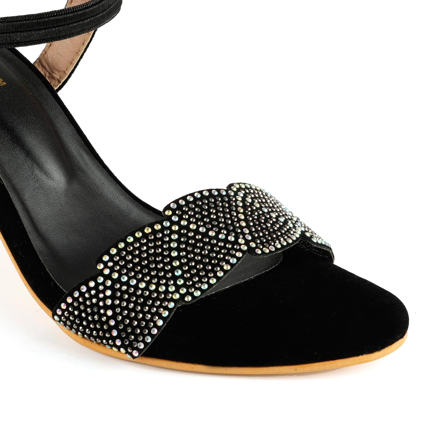 MOSAC Women's Block Heels Fashion Sandals Wedding Sandals for Women & Girls (Black) - SaumyasStore