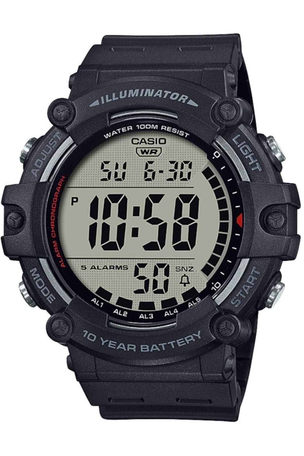Casio Resin Digital Rubber Black Dial and Band Men's Watch-Ae-1500Wh-1Avdf - SaumyasStore