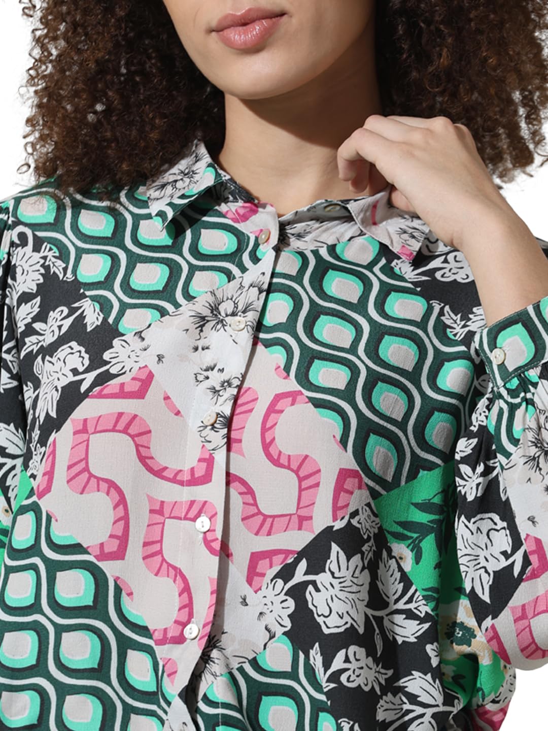 ONLY Women's Regular Fit Shirt (15334401- Greenbriar - SaumyasStore