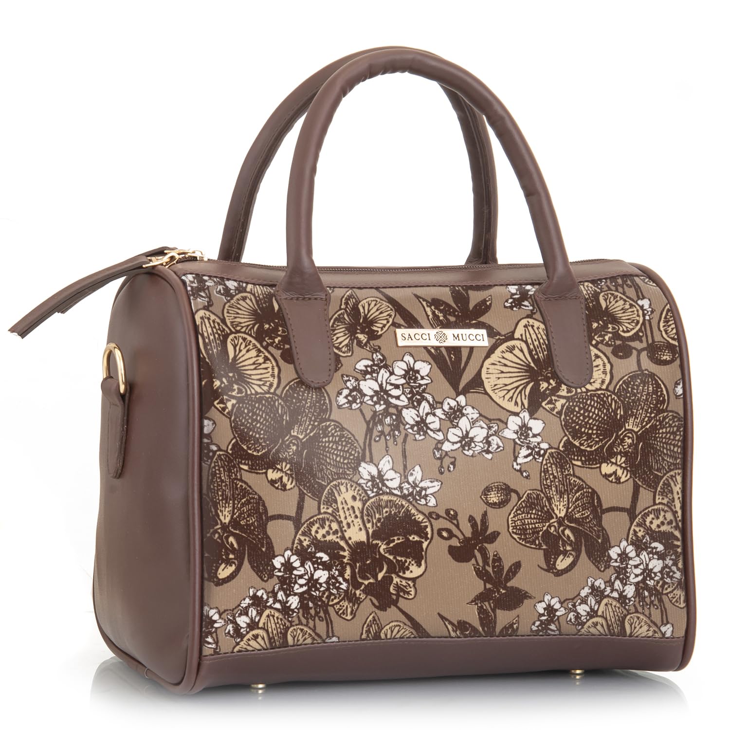 SACCI MUCCI Women's Handbag | Women's Tote Bag | Women's Top-Handle Bags | Women's Satchels | Women's Hobos & Shoulder Bags-Orchid (Brown) - SaumyasStore