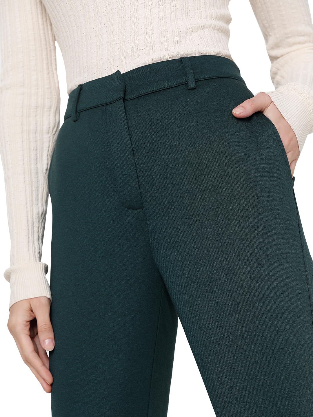 VERO MODA Women's Slim Pants (Ponderosa Pine) - SaumyasStore