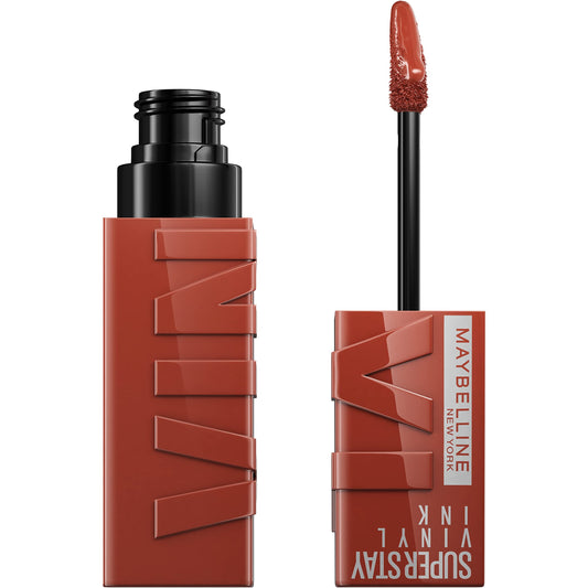 Maybelline Super Stay Vinyl Ink Longwear No-Budge Liquid Lipcolor Makeup, Highly Pigmented Color and Instant Shine, Extra, Red Lipstick, 0.14 fl oz, 1 Count - SaumyasStore