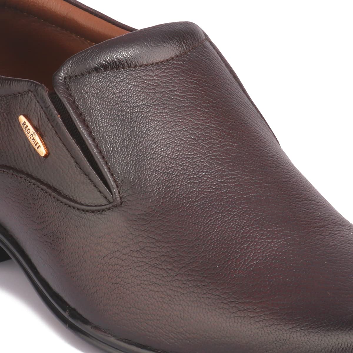 Red Chief Dark Brown Leather Formal Slip on Shoes for Men_Size 10_UK_RC1999 095 - SaumyasStore
