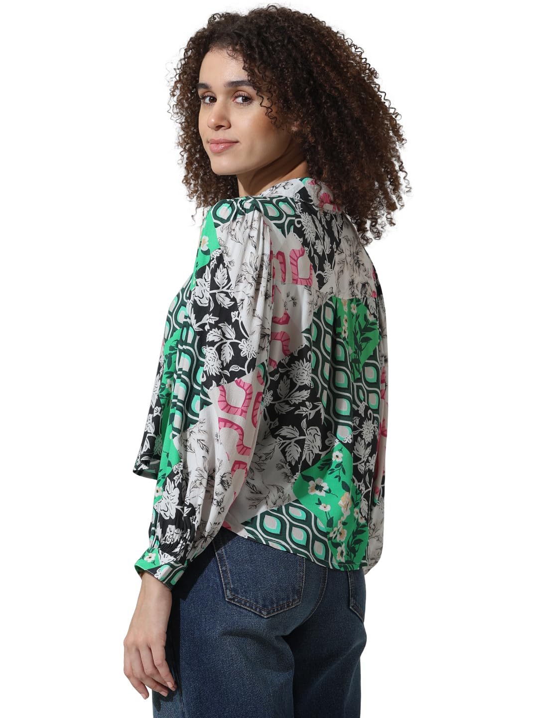 ONLY Women's Regular Fit Shirt (15334401- Greenbriar - SaumyasStore