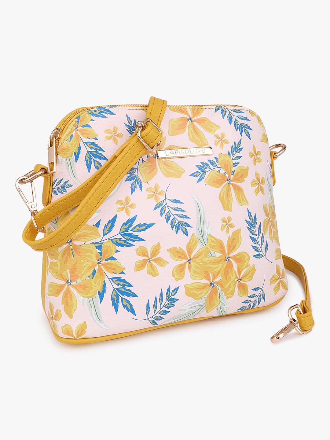 LAPIS O LUPO Women Flower Sling Bag (LLSL00105YL5 Yellow) - SaumyasStore