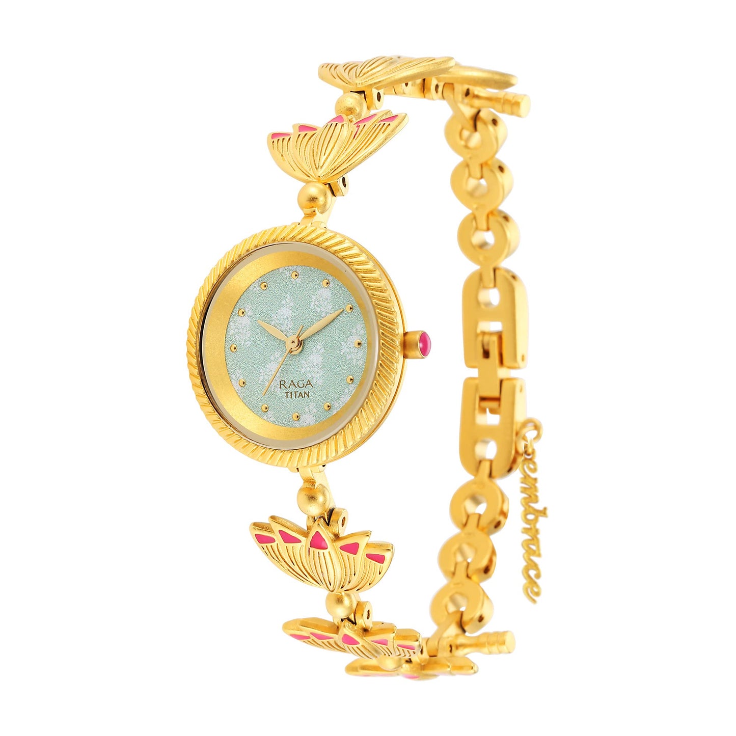 Titan Analog Green Dial Women's Watch-95174YM01 - SaumyasStore