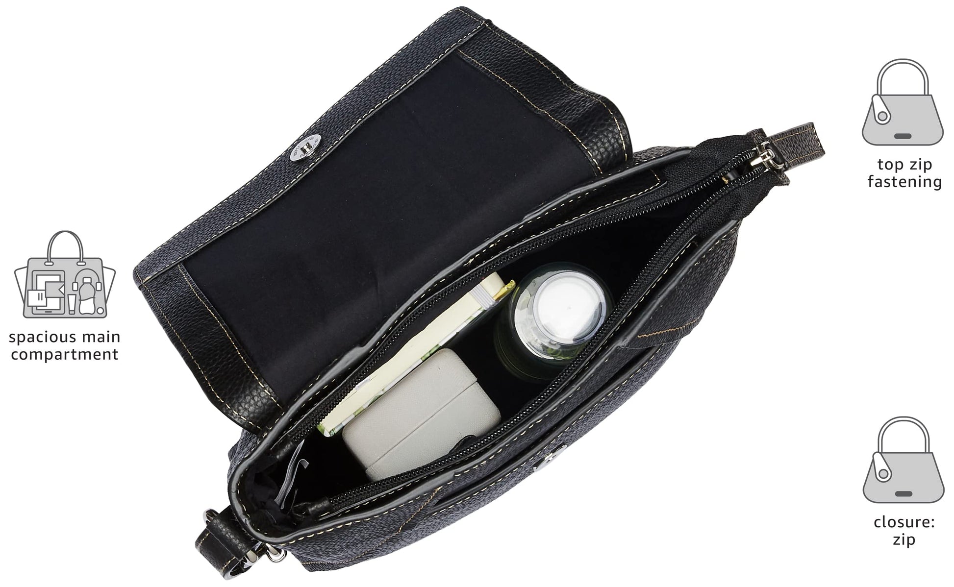 Woodland Women's Handbag (Black) - SaumyasStore