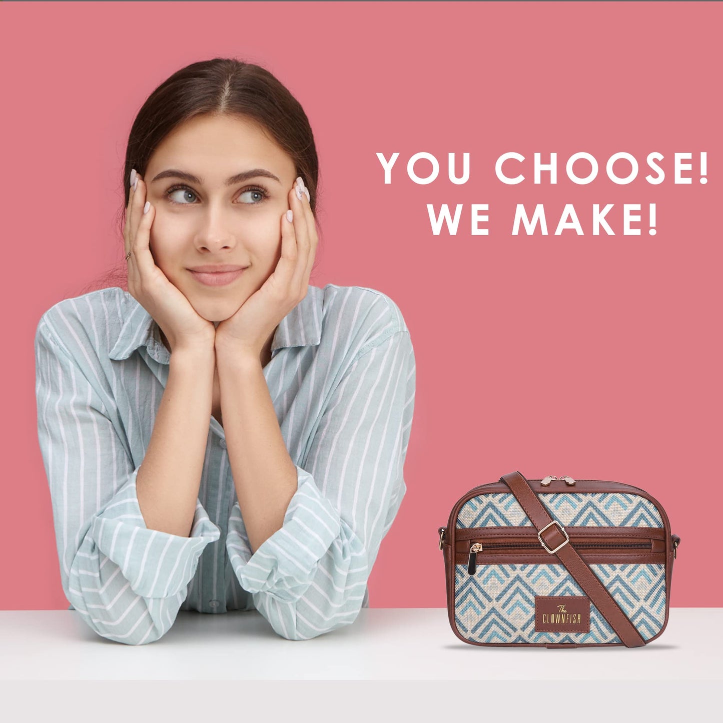 THE CLOWNFISH Nyra Polyester Crossbody Sling Bag For Women Casual Party Bag Purse With Adjustable Shoulder Strap., White - SaumyasStore