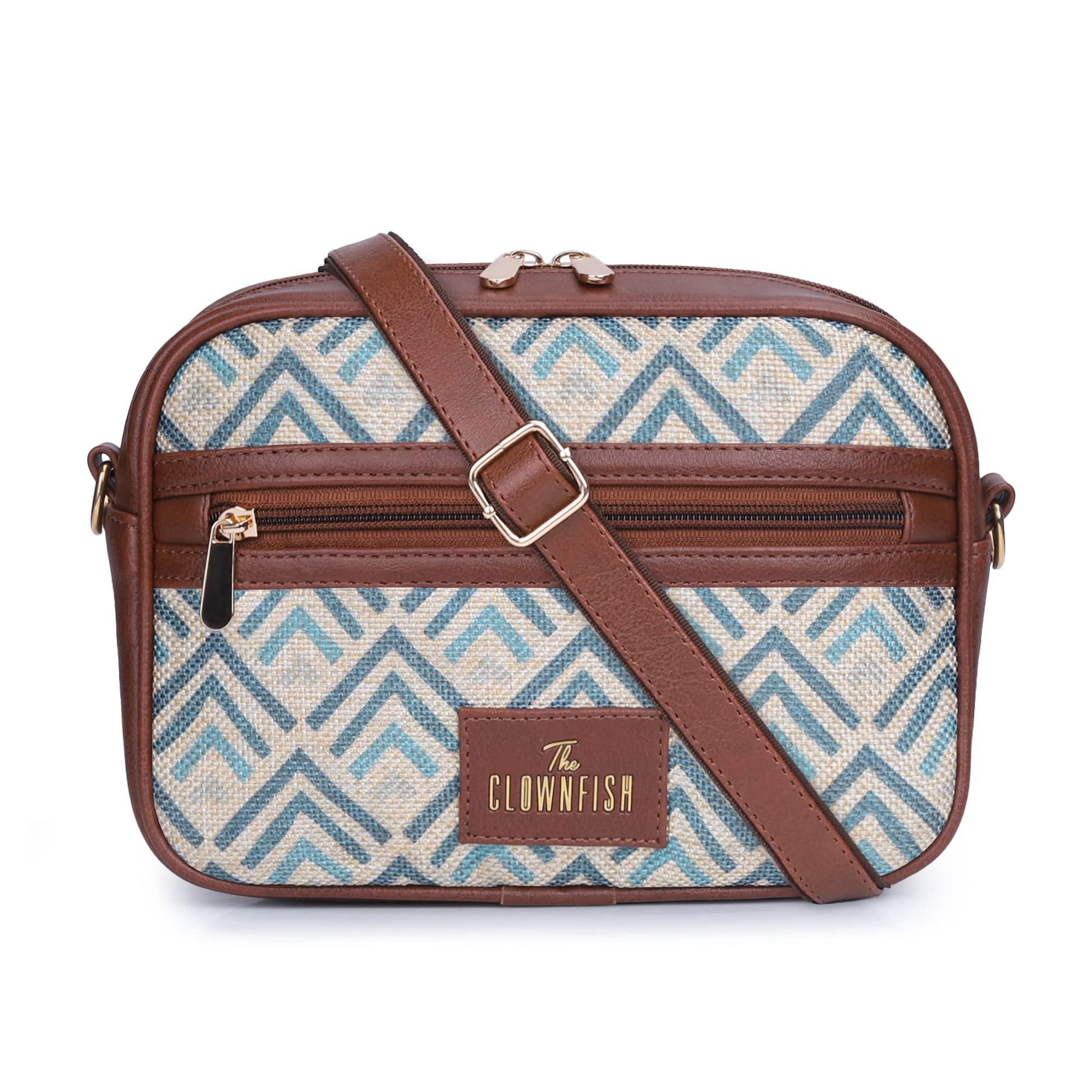 THE CLOWNFISH Nyra Polyester Crossbody Sling Bag For Women Casual Party Bag Purse With Adjustable Shoulder Strap., White - SaumyasStore