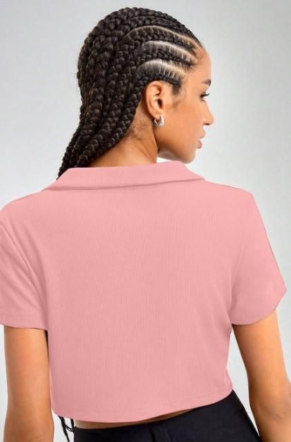 AAHWAN Solid Shirt Style Crop Top For Women's - SaumyasStore