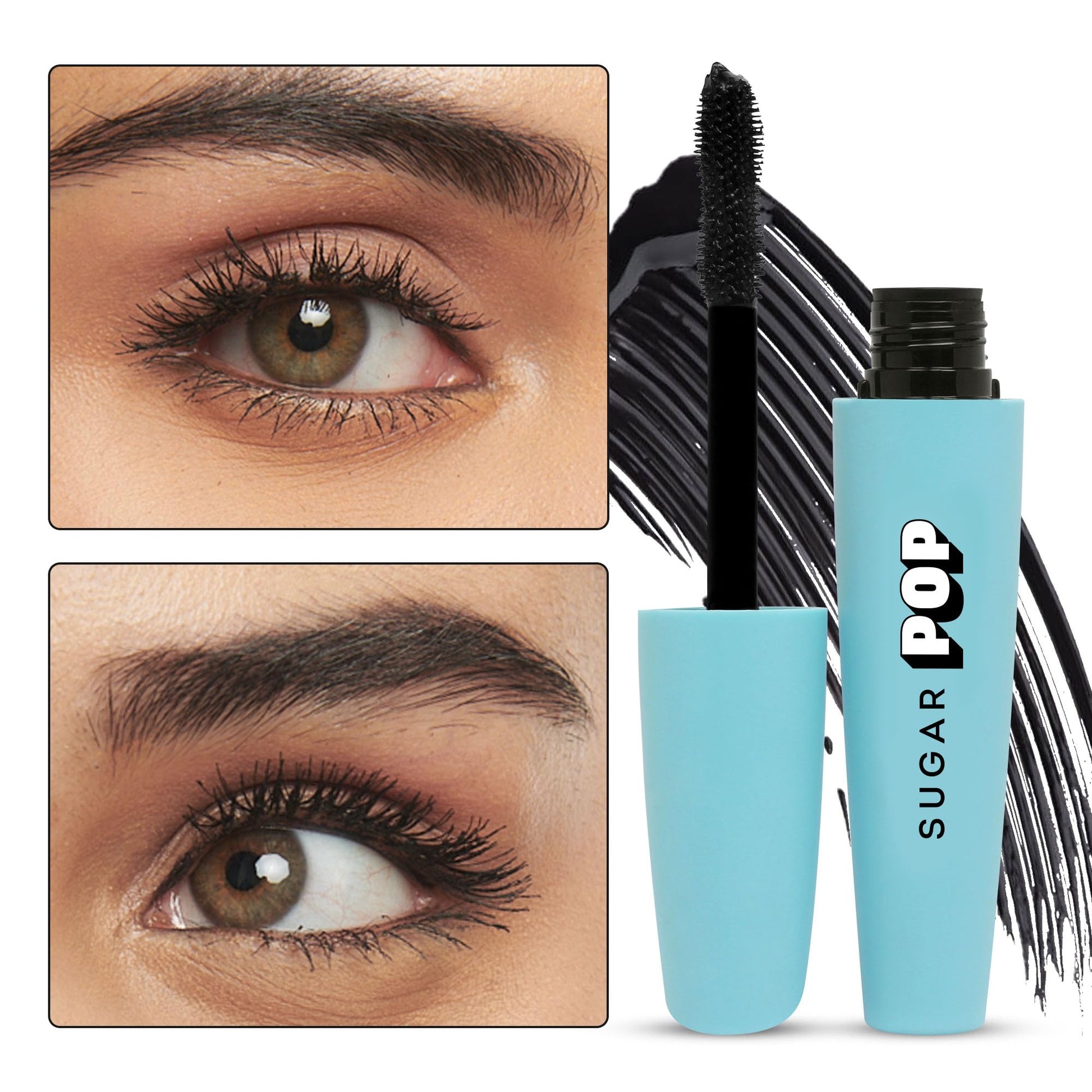 SUGAR POP Waterproof Mascara - 01 Black | Lengthening, Smudge-proof & Clump-free | 8 gms - SaumyasStore