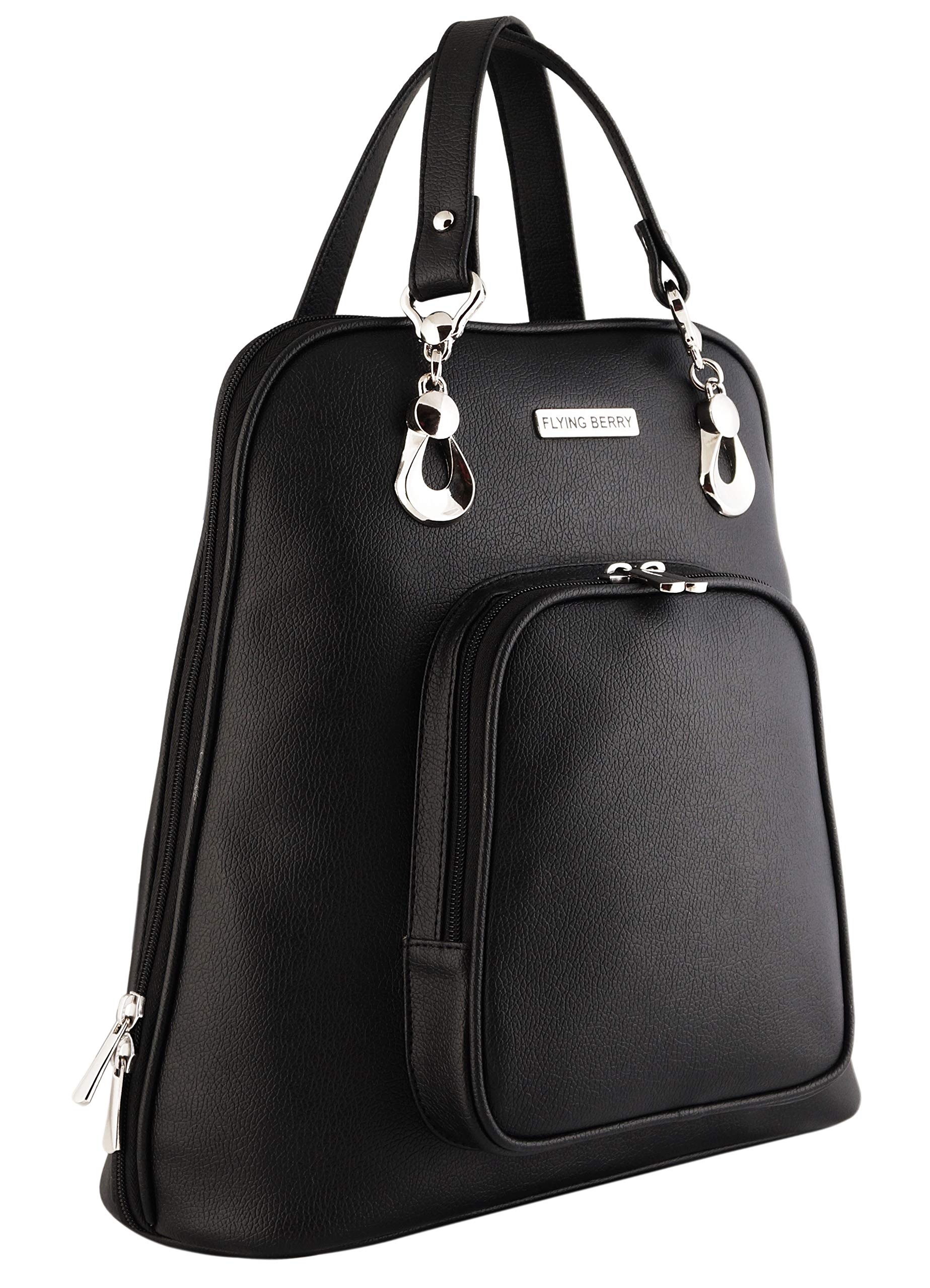 FLYING BERRY Womens Backpack Handbag(Black) Free Size - SaumyasStore