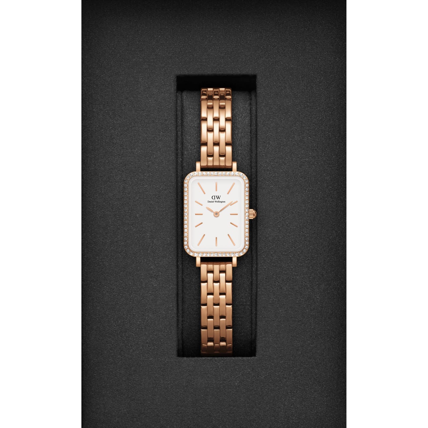 Daniel Wellington Women Analogue White Square Dial Watch- DW00100672K - SaumyasStore