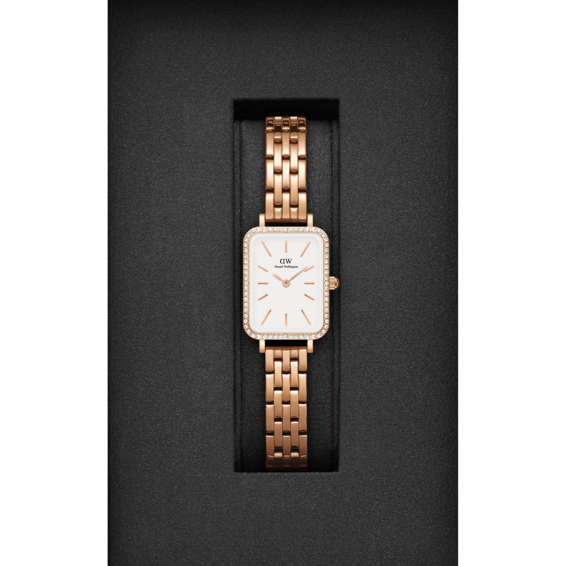 Daniel Wellington Women Analogue White Square Dial Watch- DW00100672K - SaumyasStore