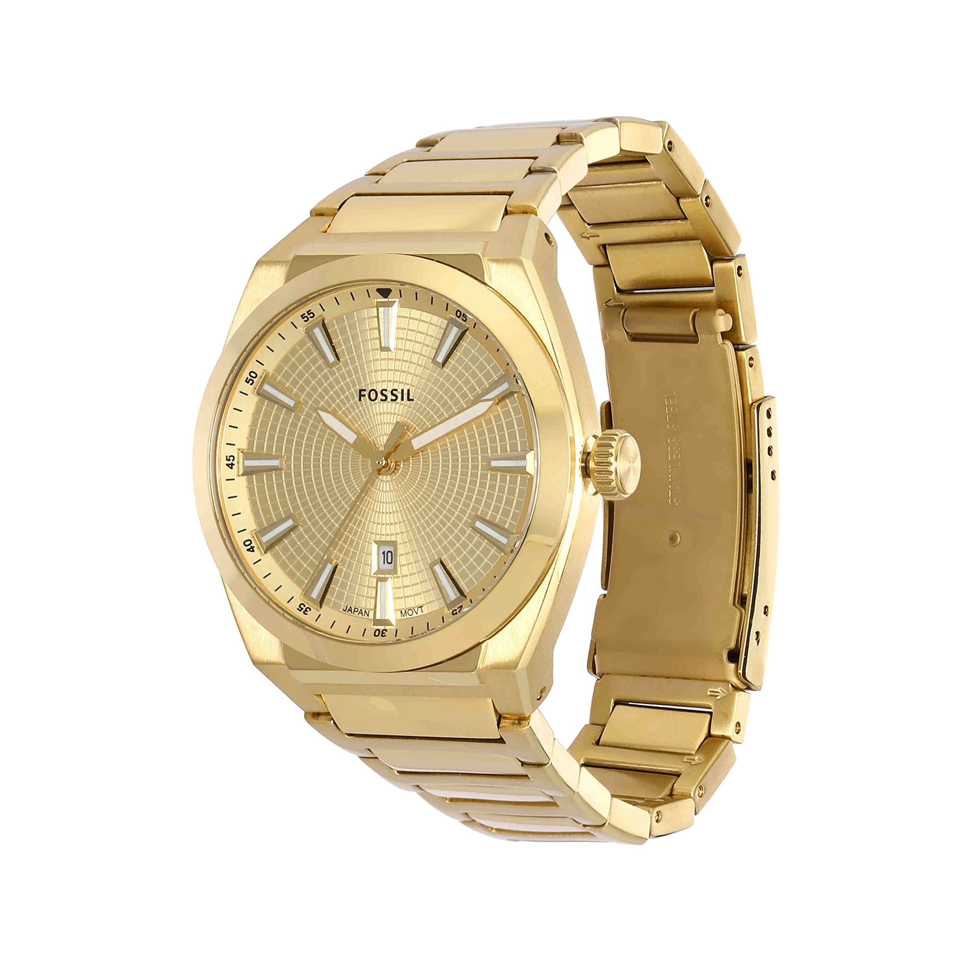 Fossil Everett Analog Gold Dial Men's Watch - SaumyasStore